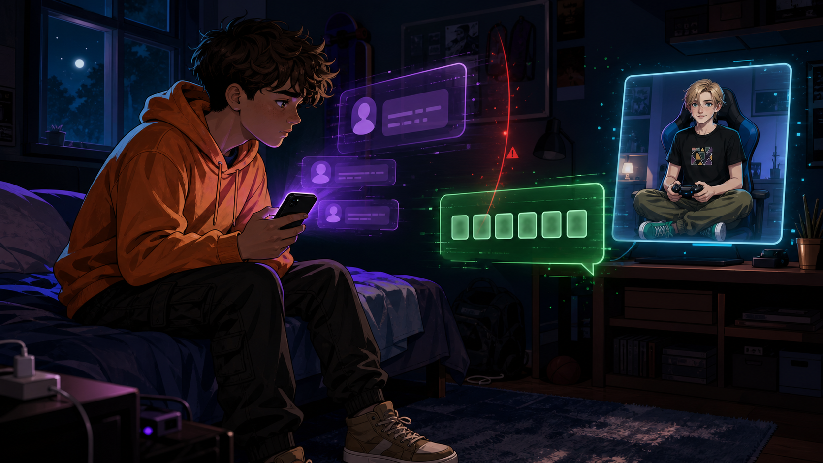 The Six-Digit Favor story illustration: Kai receives a code request